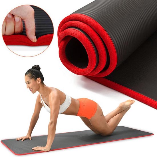 Tapis de gym 185 x 60 x 1,5 cm extra doux tapis de yoga fitness
