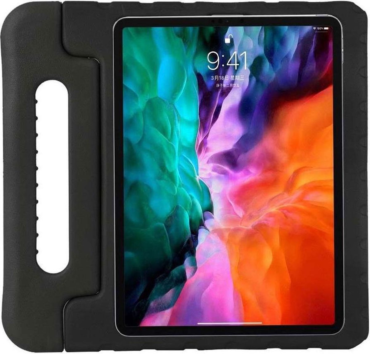 CaseBoutique Kinder Tablet Hoes hoesje geschikt voor iPad Pro 12.9 (3e/4e/5e/6e generatie) - Zwart - EVA-foam