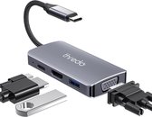 Thredo 4 in 1 USB C Hub - USB C + USB 3.0 + 4K HDMI + VGA - Met voeding
