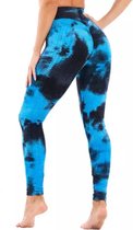 TikTok legging – Olamee – Tie Dye - Anti Cellulite Legging - Absorberend - Yoga – Fitness – Vrije tijd - Scrunch Butt - High Waist - Gym Wear – Elastisch – Tweede huid – Platte buik – A Kwali