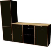 Bee-Lite - Werkbank set 2 - modulair systeem en gemaakt van betonplex. 4 modules incl bovenblad van MDF