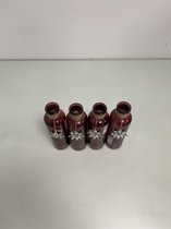 Rode decoratieve fles (set van 4)