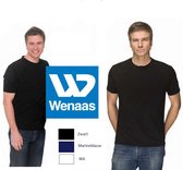 Wenaas - Dubbelpak T-shirt heren slim fit - gekamde katoen met 8% elastaan 200 gr/m2 - (MALAGA) 35031 Marine