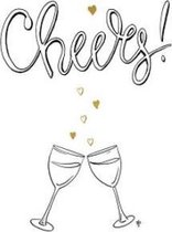 Kaart - A6 - 10x15cm - Met envelop - Cheers - Vieren - Verjaardag - Majestic Ally - 12 stuks