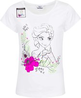 Frozen T-shirt - kleurt in met zonlicht - wit - maat 128