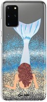 Casetastic Samsung Galaxy S20 Plus 4G/5G Hoesje - Softcover Hoesje met Design - Mermaid Brunette Print