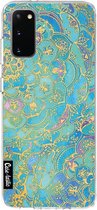 Casetastic Samsung Galaxy S20 4G/5G Hoesje - Softcover Hoesje met Design - Sapphire Mandala Print