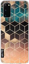 Casetastic Samsung Galaxy S20 4G/5G Hoesje - Softcover Hoesje met Design - Ombre Dream Cubes Print