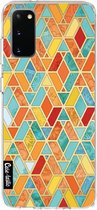 Casetastic Samsung Galaxy S20 4G/5G Hoesje - Softcover Hoesje met Design - Geometric Tile Pattern Print