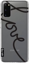 Casetastic Samsung Galaxy S20 4G/5G Hoesje - Softcover Hoesje met Design - Written Love Black Print