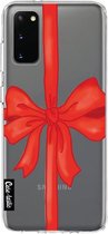 Casetastic Samsung Galaxy S20 4G/5G Hoesje - Softcover Hoesje met Design - Christmas Ribbon Print