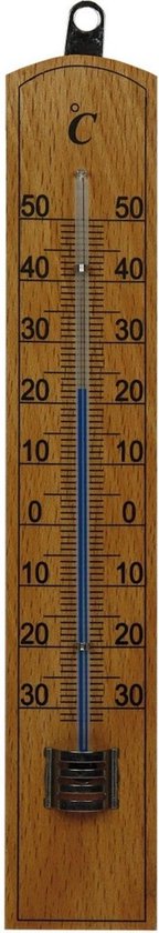 woordenboek Uitstralen Australische persoon Thermometer buiten hout - 20 x 4 cm - Buitenthermometers | bol.com