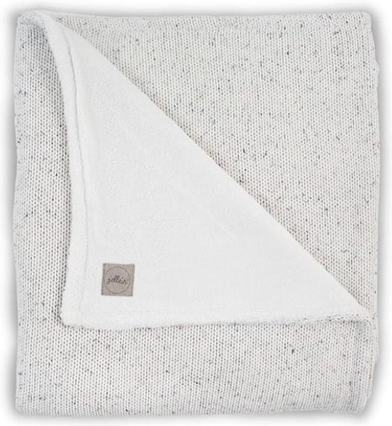 Harmonie personeelszaken Onderdompeling Jollein Deken Confetti knit 100x150cm - Natural /coral fleece | bol.com