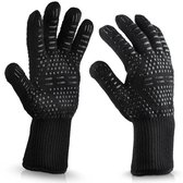 2 Stuks Antislip BBQ  Handschoenen - Zwart