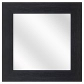 Spiegel met Brede Houten Lijst - Zwart - 20x20 cm