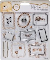 Forever Friends - Clearstamp - Black & Gold - Frames - FFS907102