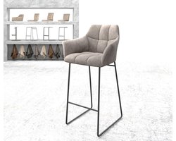 Barstoel Yulo-Flex slipframe metaal vintage taupe