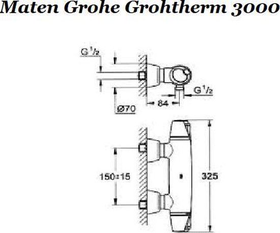 Dertig presentatie huisvrouw Grohe Grohtherm 3000 CoolTouch douchemengkraan | bol.com