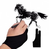 tekenhandschoen - handschoen - drawing glove - tablet handschoen - iPad - tablet - zwarte glove - anti aanraak handschoen