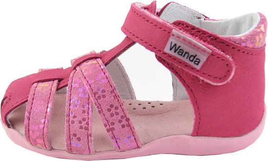 Stad bloem Voorman Ambassade Roze leren meisjes sandalen - maat 22 | bol.com
