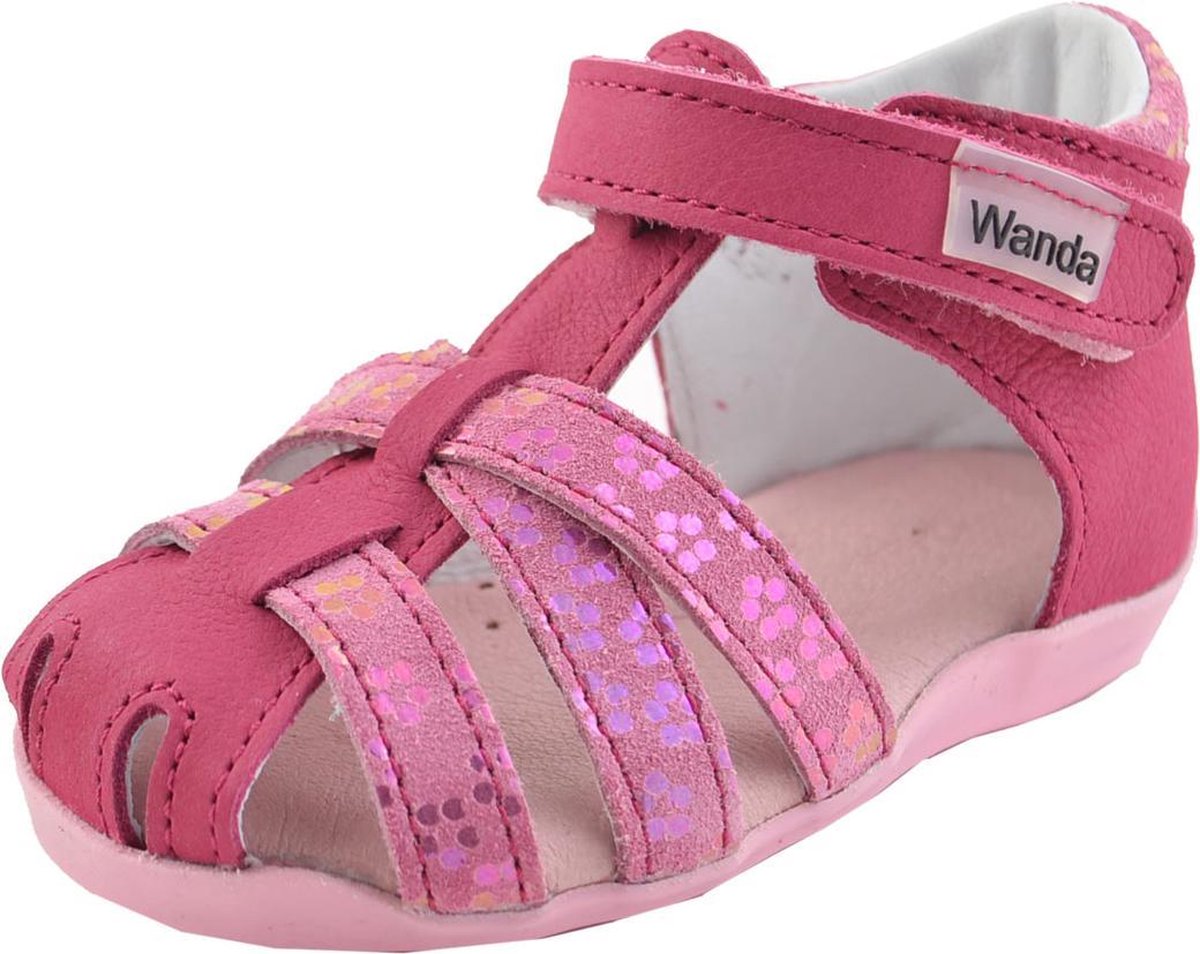 Roze leren meisjes sandalen - maat 22 | bol.com