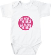 My Mom's the best so screw the rest | Korte mouw 74/80 wit