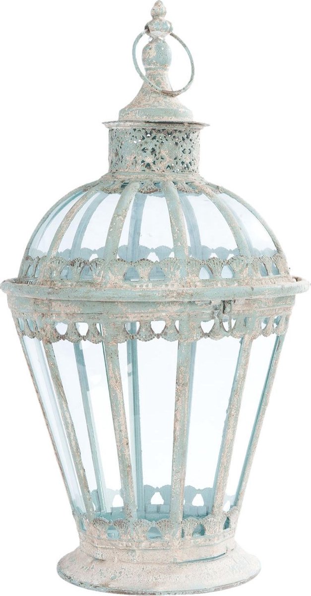 Clayre & Eef Lantaarn Ø 29x55 cm Wit IJzer
