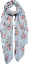 Melady Sjaal Dames Print 70*180 cm Roze Synthetisch Shawl Dames Sjaal