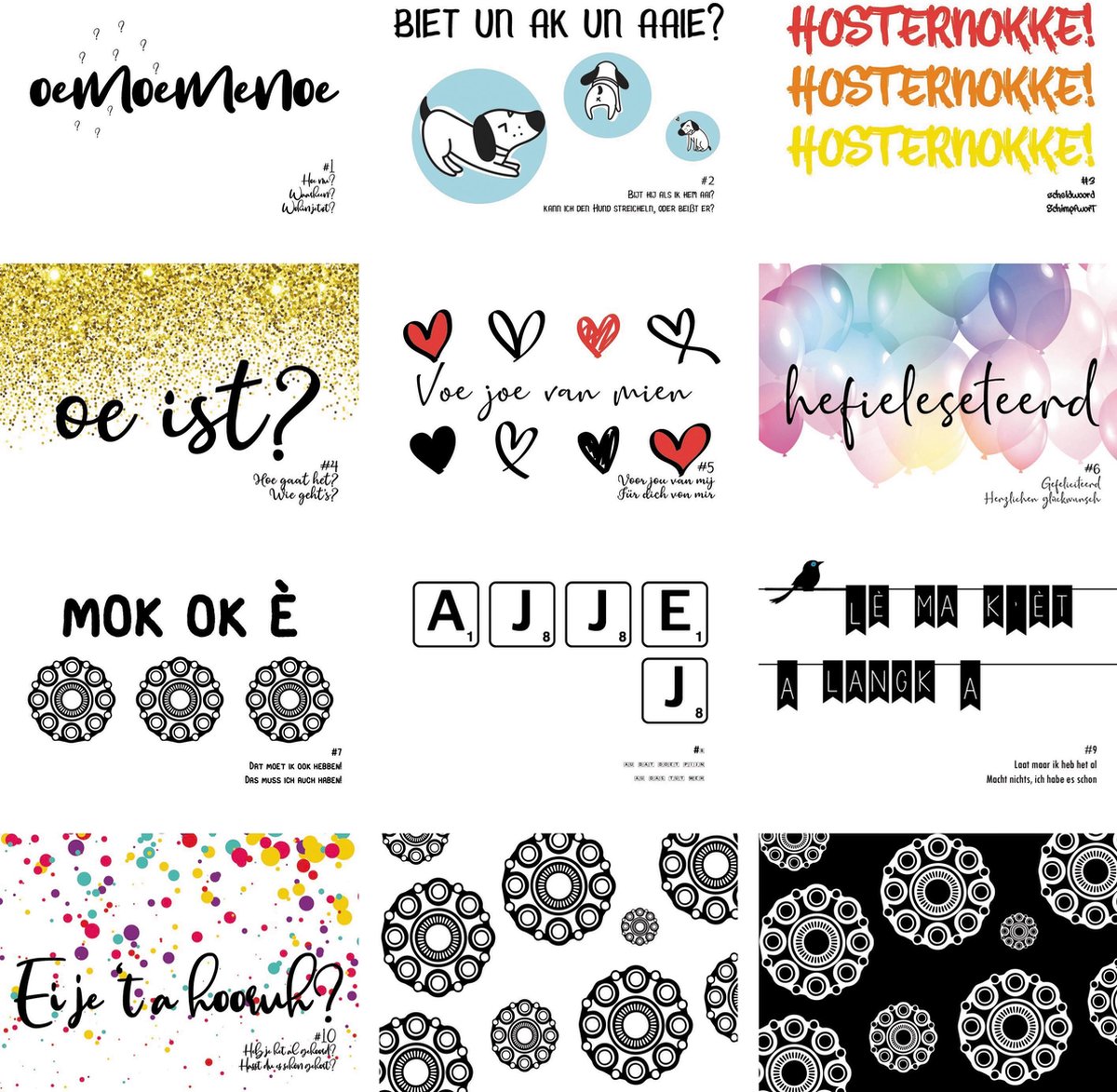 Set ansichtkaarten ZEEUWSE LES 12 stuks