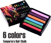 Hair Chalk set van 6 - Tijdelijke Haarkleuring met Krijt