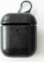 Airpods hoesje zwart leder look