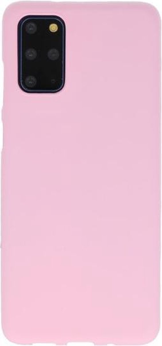 Bestcases Color Telefoonhoesje - Backcover Hoesje - Siliconen Case Back Cover Geschikt voor Samsung Galaxy S20 Plus - Roze
