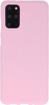 Bestcases Color Telefoonhoesje - Backcover Hoesje - Siliconen Case Back Cover voor Samsung Galaxy S20 Plus - Roze
