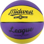Midwest Basketball League Rubber Geel/paars Maat 5