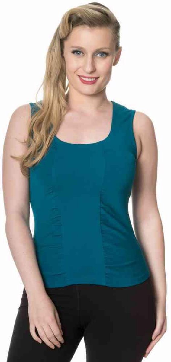Dancing Days - HEAD OVER HEELS Mouwloze top - XS - Blauw/Groen op Prijzenvolger.com