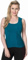 Dancing Days - HEAD OVER HEELS Mouwloze top - XS - Blauw/Groen