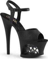 Pleaser - MOON-709SK Sandaal met enkelband, Paaldans schoenen - Paaldans schoenen - 35 Shoes - Zwart