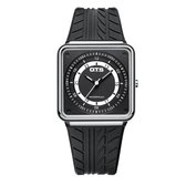 Stijlvol Uurwerk Klokhuis Horloge Man Mannen Heren Waterdicht 1196G Zwart en Wit