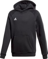 adidas - Core 18 Hoody Youth - Zwarte Sweater - 128 - Zwart