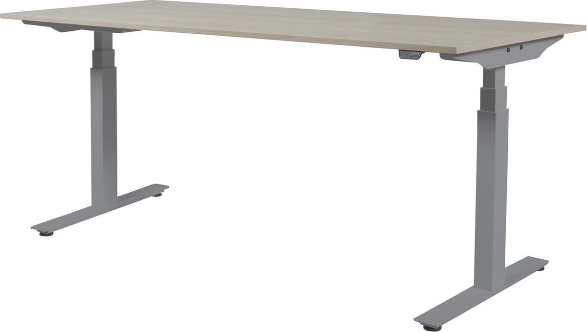 Zit Sta Bureau - Plus Elek 180x90 kers-licht alu frame