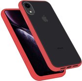 Bumper geschikt voor Apple iPhone XR Hoesje Rood x Zwart