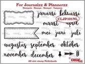 Crealies For journalzz & plannerzz stempels - Maanden NL