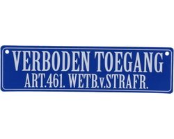 Bordje “Verboden toegang” - Flexibel pvc -  26 x 7 cm