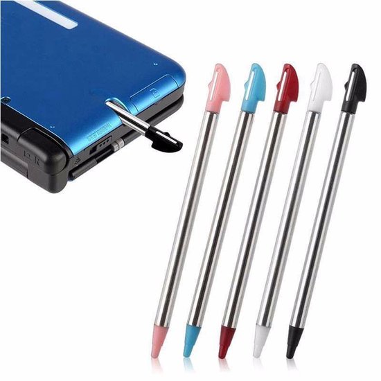 5x Inschuifbare Metalen Stylus Pen geschikt voor Nintendo 3DS XL - The Powerstore Brand