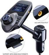Bluetooth FM Transmitter voor in de auto - Handsfree bellen carkit met AUX / SD kaart / USB - Ingangen - Bluetooth Handsfree Carkits / adapter / auto bluetooth / LCD Display - T10 FM Transmit