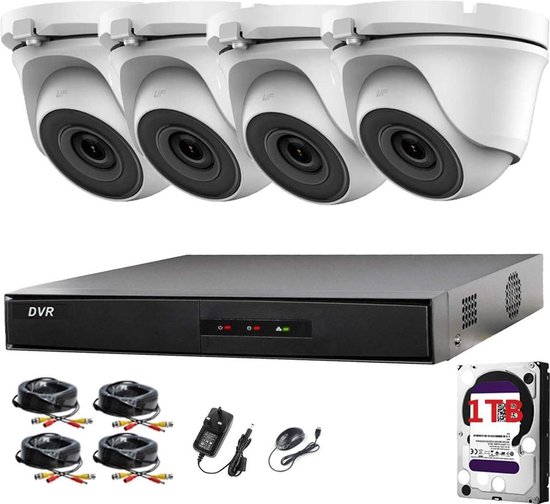 KIT DE CCTV HIKVISION 4CH DVR 1080P & 4X 2.0MP FULL HD 1080P CAMÉRAS DE  CCTV À DÔME... | bol