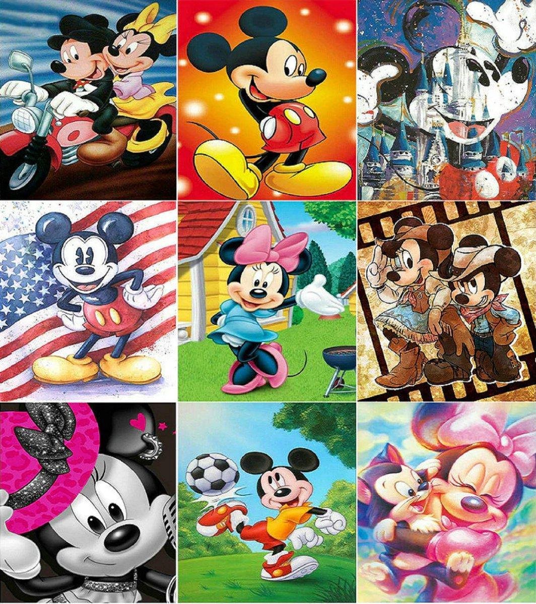 Bedoel Gewaad Darts Schilderen op nummer volwassenen, schilderen op nummer kinderen, Mickey  Mouse Negen in... | bol.com