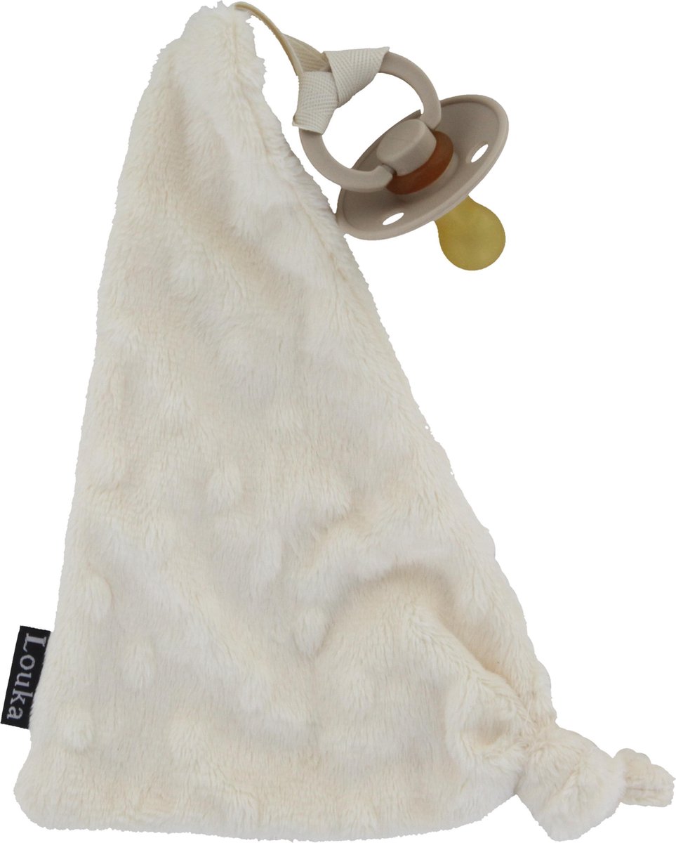 Goedkoopste Louka speendoekje driehoek minky crème | meisje | jongen | Minky | speenknuffel | speen |