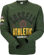Russell Athletic  - Men Crewneck Sweatshirt - Heren Sweater - S - Groen