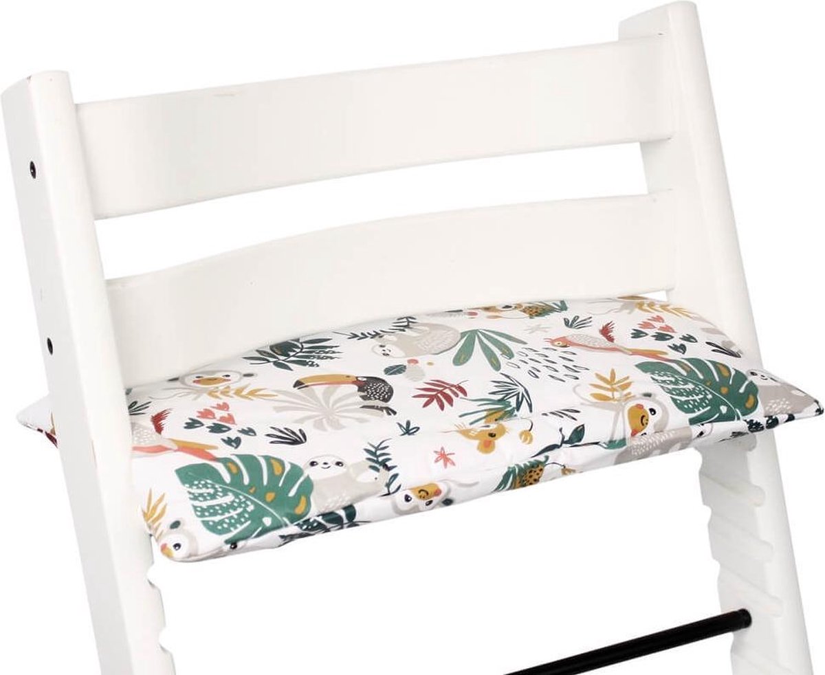 Ukje Zitkussen - Geschikt voor Stokke Tripp Trapp - Kussenset - Geplastificeerd - Wit Aap - Extra dik